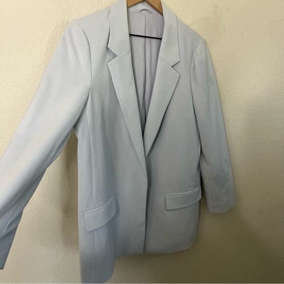 ALLSAINTS Aleida Tri Blazer In Powdered Blue Womens Size 8 - Picture 4 of 7
